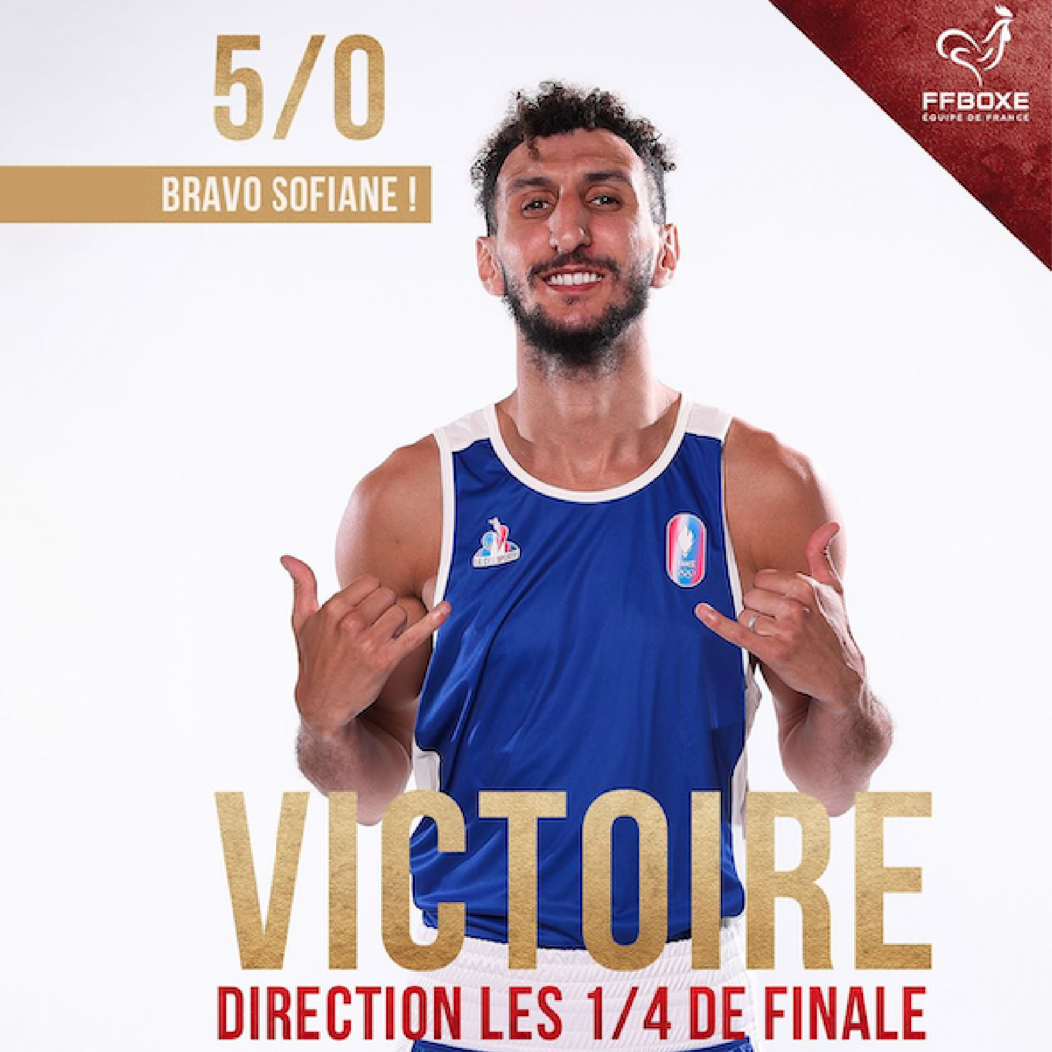 Sofiane Oumiha qualifié pour les quarts de finale olympique